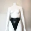 High-Waist Latex Thong – Handmade Glossy Knickers