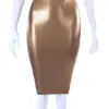 High-Waisted Latex Pencil Skirt