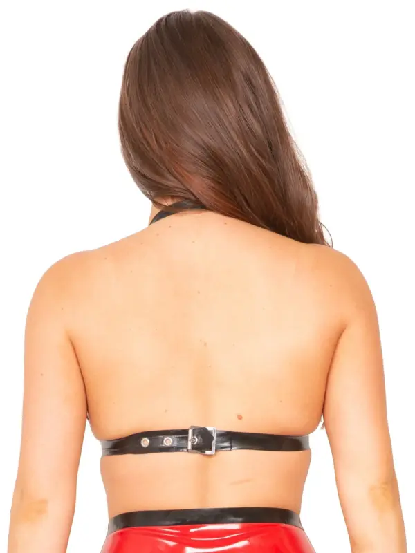 Rubber Bralette with adjustable back buckle strap