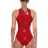 Sleeveless Rubber Leotard with back zipper