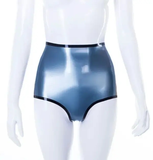 Katya Latex High-Waist Knickers with Optional Crotch Zipper