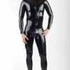 Sculpted Men's Latex Catsuit with Support Belt front view