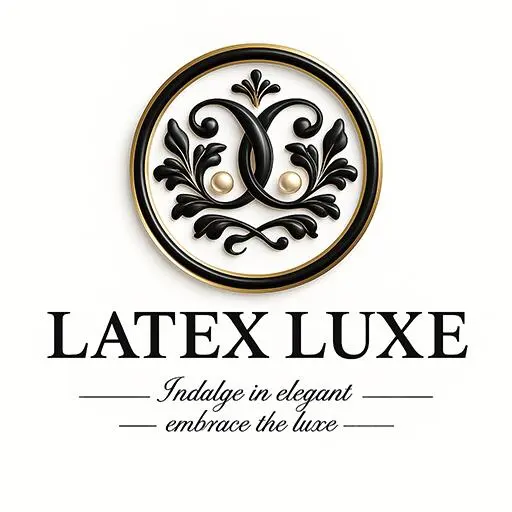 Latex Luxe logo – luxury latex fashion brand emblem