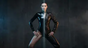 Is latex better than leather comparison showing high gloss shine vs matte texture